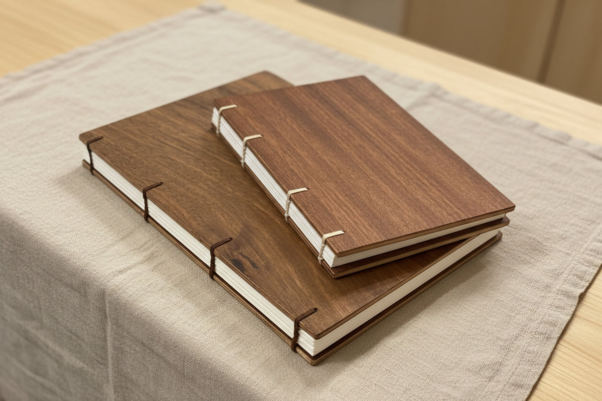 carnets en bois, fabrication artisanale française, racines artisanat