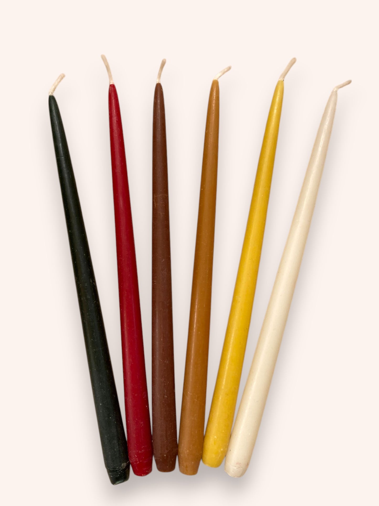 Pack de 6 bougies en cire d'abeille