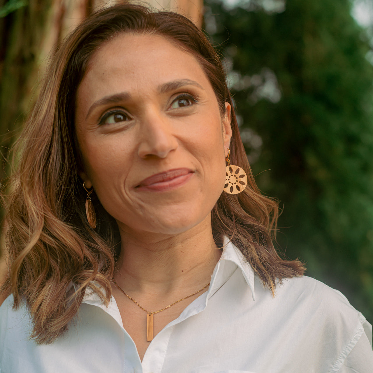 Dormeuses fleur ronde dentelle 30 mm