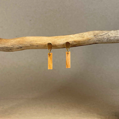 Clous goutte & barre en bois - Dorés