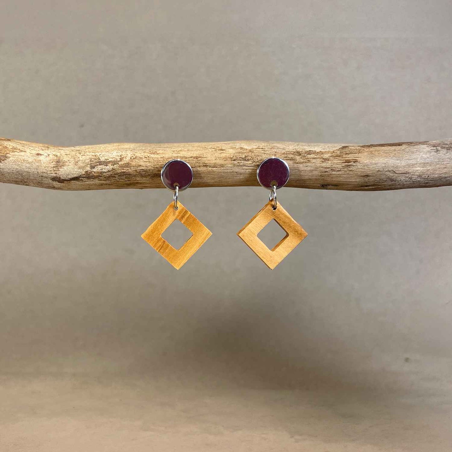 Clous carrés en bois - Argentés