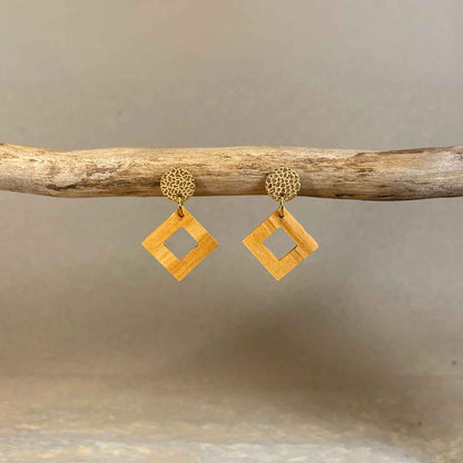 Clous carrés en bois - Dorés