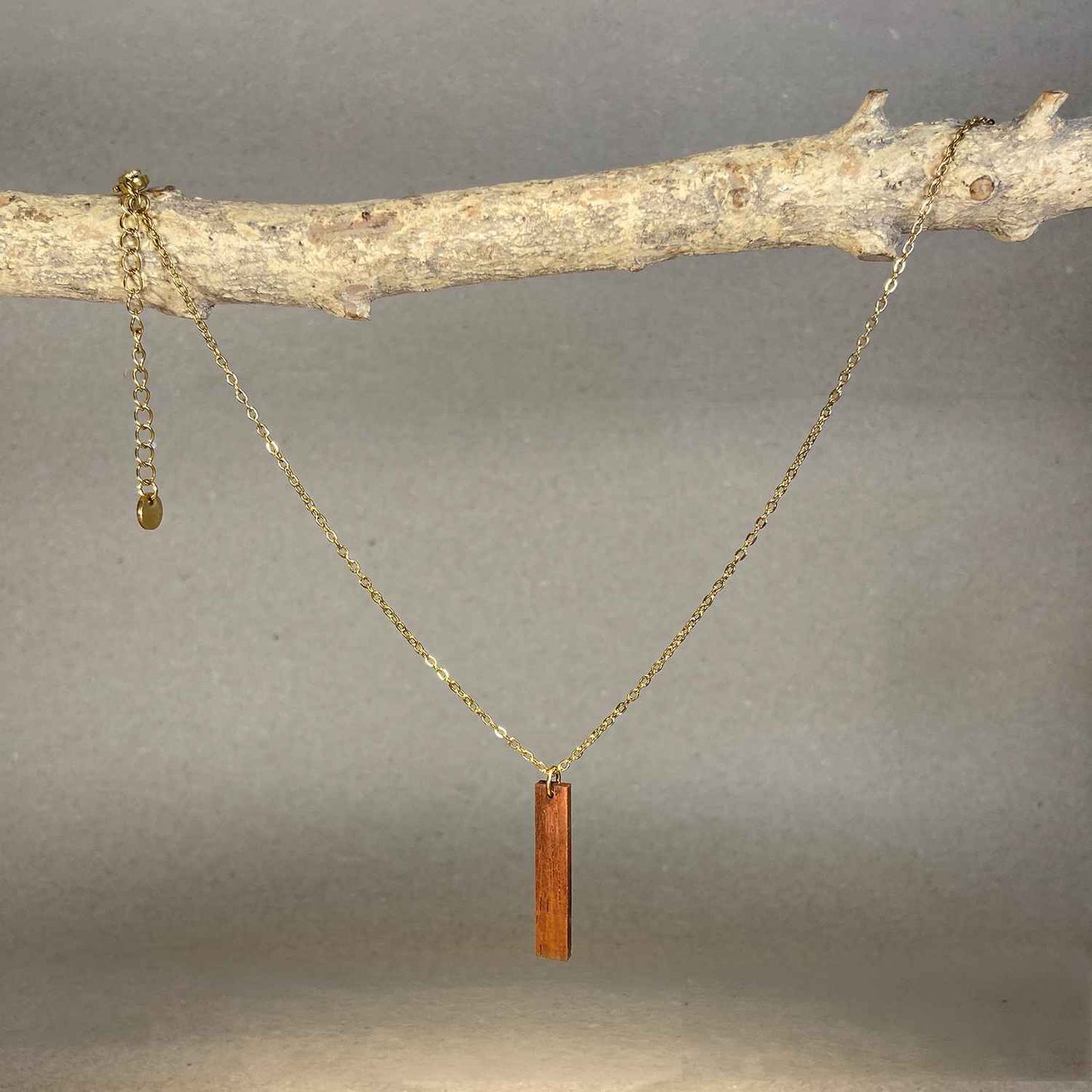Collar de barra de madera - Dorado